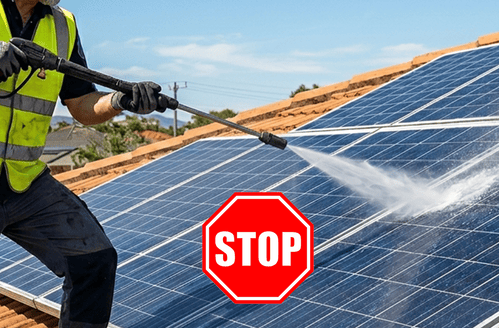What NOT to Do When Cleaning Solar Panels