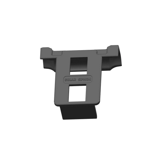 A single black anti-dust clip for solar panels