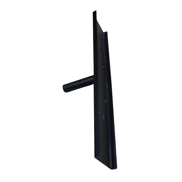 Black metal bracket on a white background
