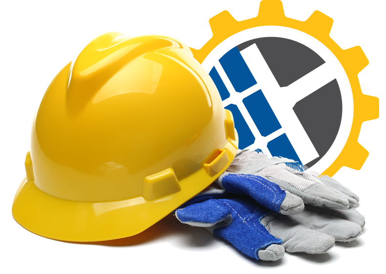 yellow color hat, glove and logo vector