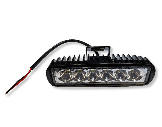 Led showing on white background