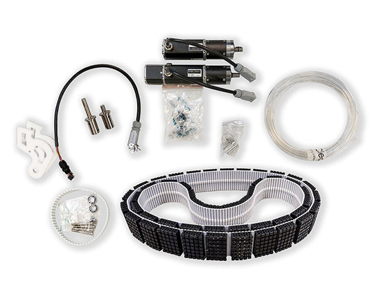Spare parts kit containing various components displayed on a plain white background.